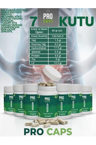 Procaps 7 Kutu X 15 Kapsül Takviye Edici Gıda Pro Caps Detox Için Çay Hediyesiyle Procaps 7 Kutu X 15 Kapsül Takviye Edici Gıda Pro Caps Detox Için Çay Hediyesiyle
