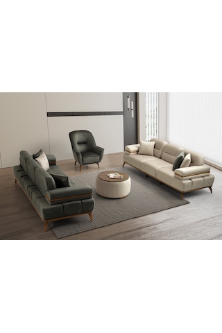 İnci Ahşap Ayaklı Berjer Yeşil