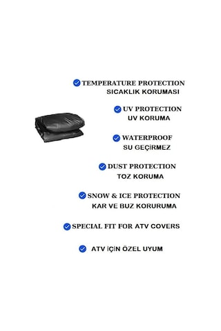 Segway Snarler 500 Ultra Kalın Premium Atv Brandası Su Geçirmez