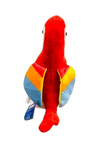 Peluş Oyuncak Kırmızı Papağan Kuş 30 Cm Kırmızı