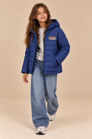 Alexandergardi Puffer Kapüşonlu Unisex Çocuk Şişme Mont Lacivert
