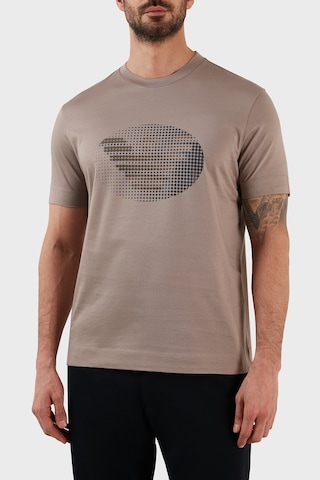 Emporio Armani Erkek T Shirt 3R1TU1 1JSAZ 0144 TOPRAK Kahverengi