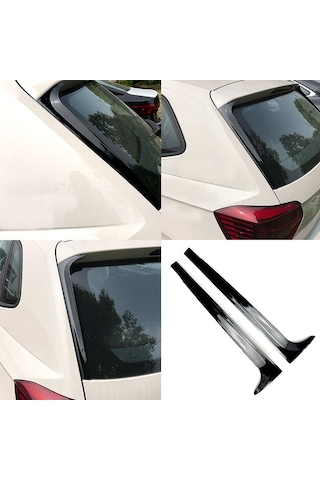 Volkswagen Polo Spoiler Kenar Çıtası Parlak Siyah Mk6 2018 Sonras