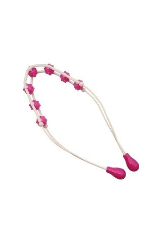 Tysm Bel Ve Arka Masaj Boncuk Halkası Pembe, 360 Derece, Uzunluğu 100cm, Pratik Çok Renkli Rahatlatıcı Masaj Aparatı Çok Renkli