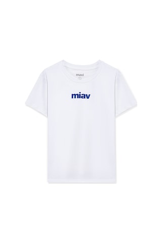 Mavi - Miav Baskılı Beyaz Tişört 66332620 Beyaz (510074593) Beyaz