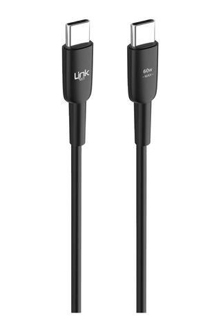 Linktech K604 Safe Type-c - Type-c 60W Hızlı Şarj Kablosu 1M Siyah