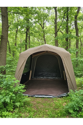 Fischer 8-10 Kişilik Baca Çıkışlı Fresh&black Şişme Çadır 290x290x220cm Kahverengi