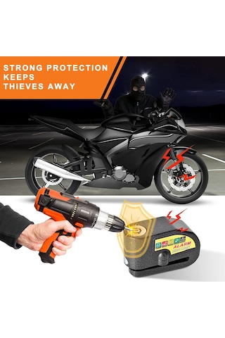 Motosiklet Disk Kilidi Alarmlı Motor Kilidi 110 Db Waterproof Yük