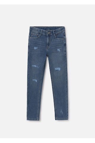 Erkek Çocuk Yırtık Pantolon Mavi 7538 Mavi
