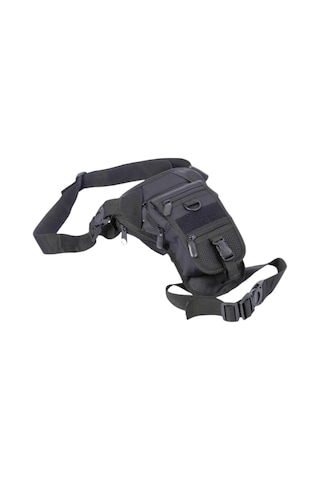 Özel Bölmeli Taktik Bel Ve Bacak Çantası Siyah