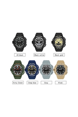 Sones Skmeı 2115 Çok İşlevli Erkek Açık Hava 30m Su Geçirmez Ay Fazı Kuvars Saat Altın