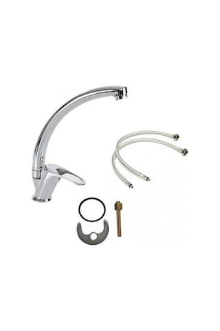 Schwan Eviye Bataryası Krom Döner Çift Su Girişli 40 MM Kartuşlu 9079972217533