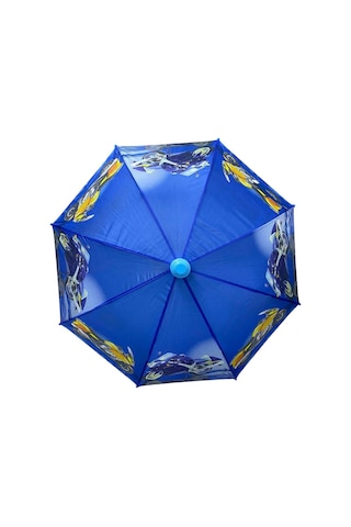Bardaklı Korumalı Erkek Çocuk Mavi Baskılı Şemsiye 709662