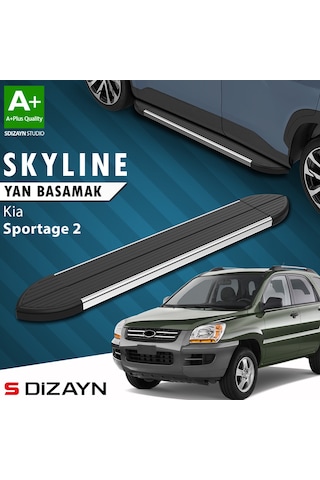 S-dizayn Kia Sportage 2 Skyline Krom Yan Basamak 173 Cm 2004-2010 A+ Kalite