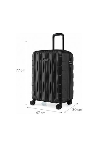 Louisiana Polo Büyük Boy Valiz 4x2 Teker Siyah-siyah 1167 Siyah