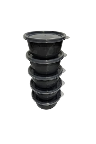 Hobby Life Tick Tock Hava Sızdırmaz Saklama Kabı 5'li Set 5 x 250 ML Antrasit