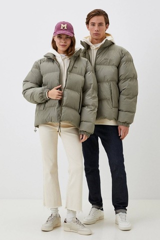 Lacoste Primaloft Neo Synthethic Fill Loose Unisex Dik Yaka Gizli Kapüşon Bol Kesim Haki Mont Haki