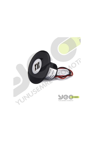 Çift Usb Işıklı Araç Şarj Soketi 12-24V 4.2A Mavi