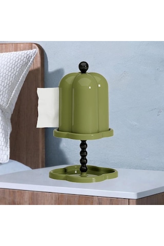 Homyl Tepsili Mendil Kutusu Kağıt Dağıtıcısı Ev Yeşil