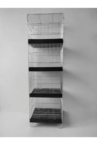 4 Katlı Üretim Kafesi Izgaralı Salma 40 x 32 x 131