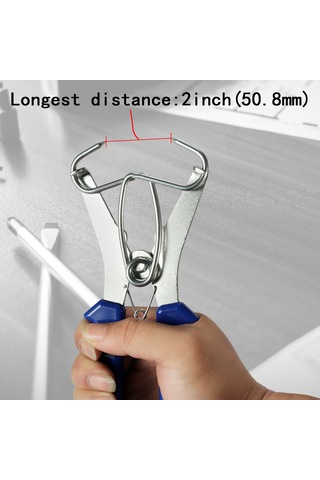 Jeemson Mavi Metal Çelik Kaynaklı Ahşap İşleri İçin Miter Köşe Tutucu, 1 Adet Pense Ve 9 Adet Klem İle Ahşap Hasarını Azaltan El Aracı Mavi