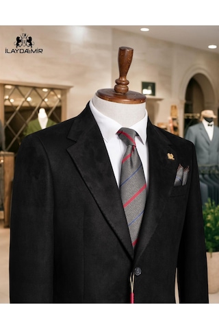 İlayda Emir İtalyan Kesim Blazer Erkek Süet Ceket Tarçın