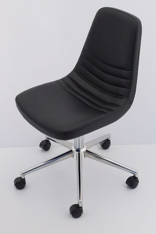 Siyah Deri Rahat Ofis Çalışma Sandalyesi