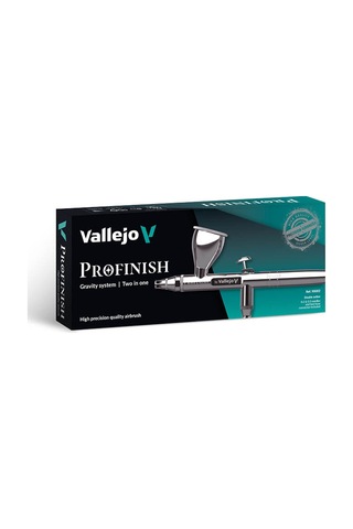 Vallejo 90002 Profinish Çift Hamleli Double Action 0.2 ve 0.3 MM Memeli 3 ML + 9 ML + 15 ML Hazneli Boya Tabancası