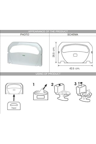 Vialli  Klozet Kapak Örtüsü Dispenseri Beyaz