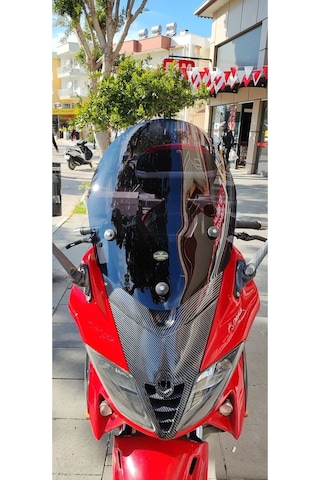 Motocam Gilera Nexus 500 Ön Cam 2004-2008 Model 58cm Siyah Renkli 4mm