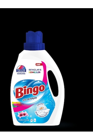 Bingo Sıvı Çamaşır Deterjanı 2600ml Amber-beyazlar/renkli 6lı Set 2600 ML