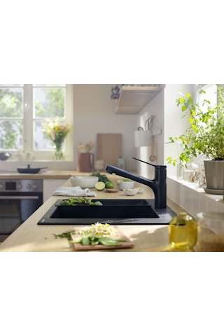 Hansgrohe Zesis M33 150 2 Jet Tek Kollu Eviye Bataryası Satin Siyah