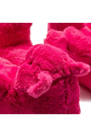 Twigy Pookie Kadın Fuşya Hayvanlı Panduf Fuşya 36/41 Pembe