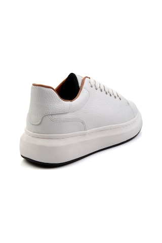Bambi Bej Hakiki Deri Erkek Sneaker E01401098040 Bej