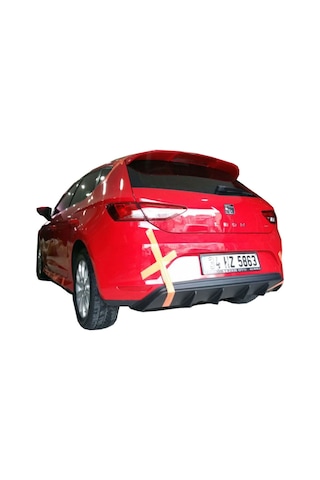 Seat Leon Mk3 5f 2013-2016 Style Uyumlu Custom Arka Tampon Eki - Difüzör Plastik