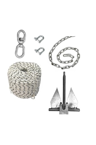 Tekne Çapa Seti. Tekne Ve Bot Çapası. Kombine Hazır Set 6kg Set