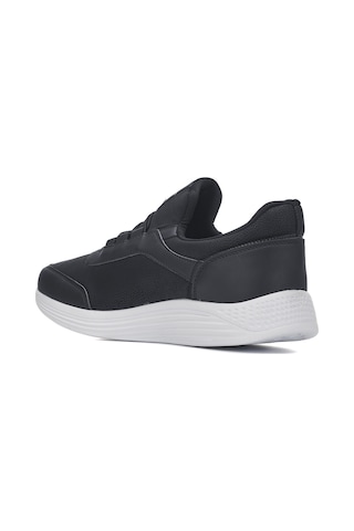 Günlük Erkek Yetişkin Sneaker Büyük Numara Spor Ayakkabı Lastik Bağcıklı Rahat Esnek 110c Siyah - Beyaz