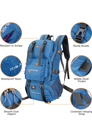 Dianziye 45l Nylon Dayanıklı Sırt Çantası - Su Geçirmez, Ayarlanabilir Askılı, Bol Cepli Outdoor Çanta Yeşil