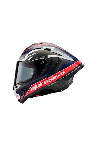 Alpinestars Supertech R10 Carbon Team Spor Motosiklet Kaskı Mat Siyah Kırmızı Beyaz