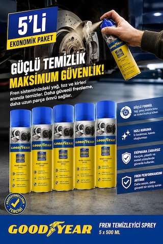 Goodyear 5'li Set Fren Balata Temizleme Spreyi