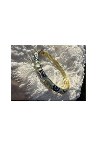 Aurelia Mystic Eye 24k Parıltılı Çelik El İşçiliği Nazar Esintili Bileklik Mavi