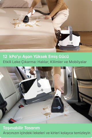 Livenzi Jjb-737-ıı Koltuk Halı Yıkama Ve Leke Çıkartma Makinesi-beyaz
