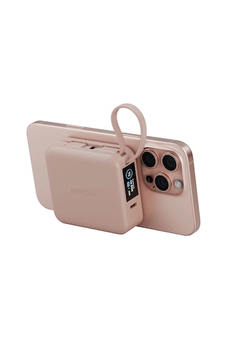 Magpac Mini Plus Dijital 10.000 Mah 20w Type-c 20w Type-c Kablo 15w Telefon Saat Kablosuz Şarj Magsafe Powerbank Koyu Gri