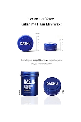 Ultra Güçlü, Kalıntı Ve Beyazlık Bırakmayan, Besleyici Dashu For Men Ultra Holding Power Wax 15ml