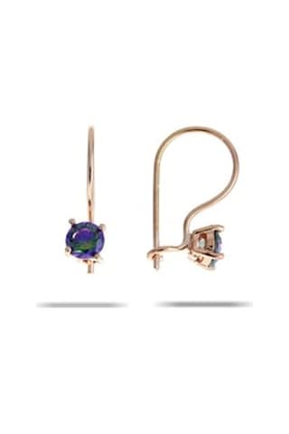 Mistik Topaz Taşlı Çengelli Rose Gümüş Küpe Dgn20712 Mistik Topaz Taşlı Çengelli Rose Gümüş Küpe Dgn20712