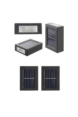 Solar - 360 - Güneş Enerjili Çift Taraflı Duvar Lambası Çift Taraflı Duvar Lamba - Kmrsfres - Güneş Enerjili