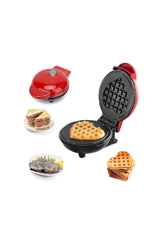 Mini Waffle Makinesi, Yuvarlak Waffle Makinesi, Waffle Makinesi, Mini Bireysel Waffle Makinesi Küçük Waffle Makinesi Yapışmaz Waffle Makinesi