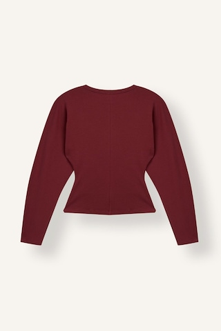 Defacto %100 Pamuk Dikiş Detaylı Slim Fit Bisiklet Yaka Uzun Kollu Basic Tişört I8183ax26aubr477 Bordo-br477