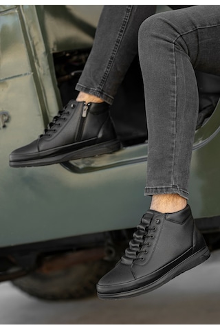 Garantili D877 Soğuk Geçirmez Erkek Bot Siyah