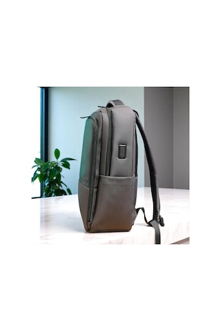 Laptop Ve Seyahat İçin İnce Tasarım Sırt Çantası Baggaj S24112 Gri